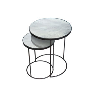 Clear Nesting Side Table Set