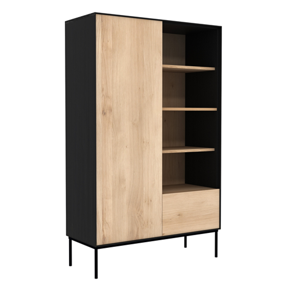 Blackbird Storage Cupboard Ethnicraft Indonesia   51470 Blackbird Storage Cupboard Oak Oak Black 