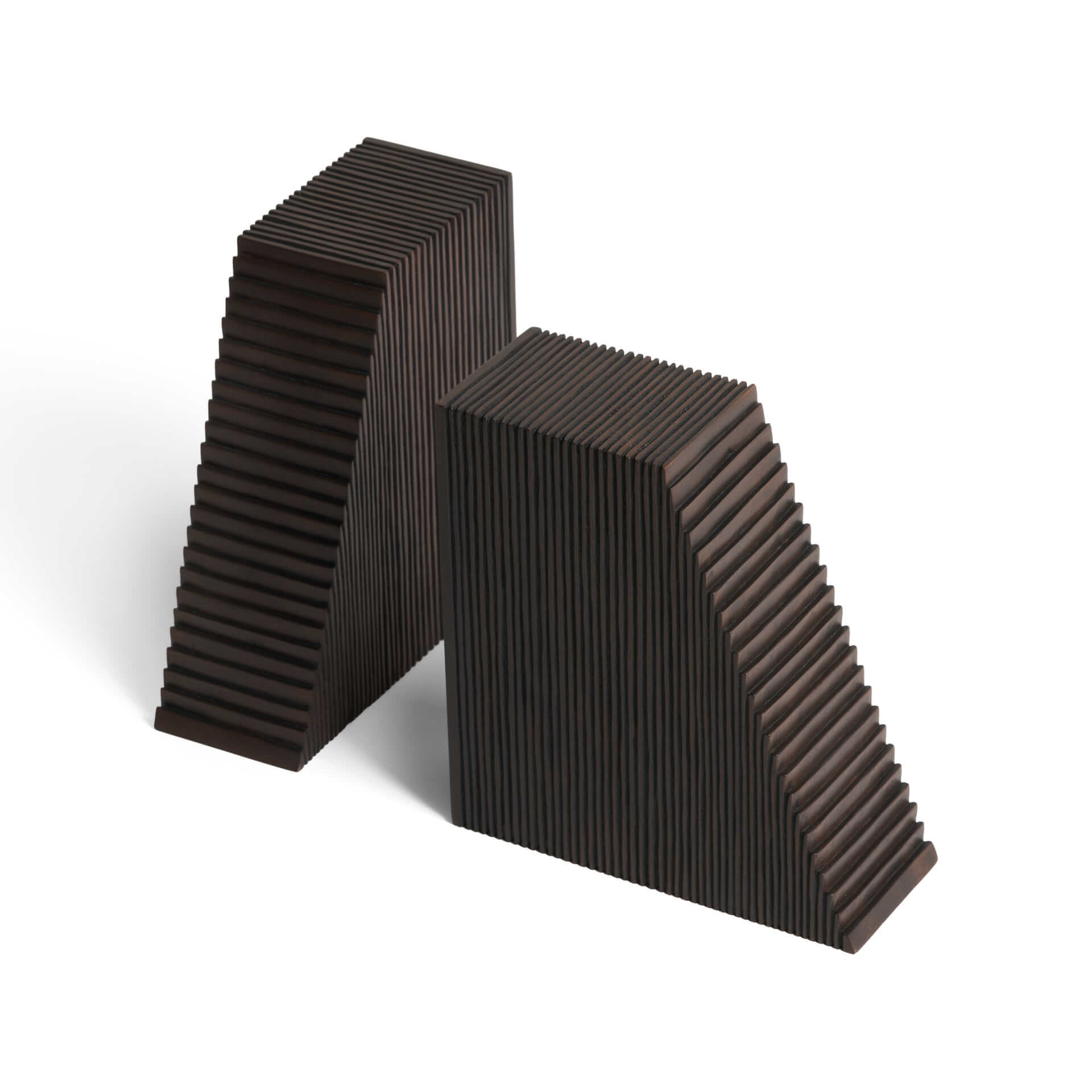 Mahogany Groove Book Ends Set - Image 2
