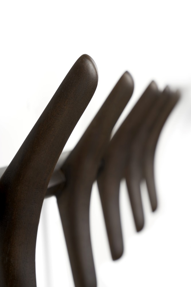 Mahogany PI wall coat rack - Image 3