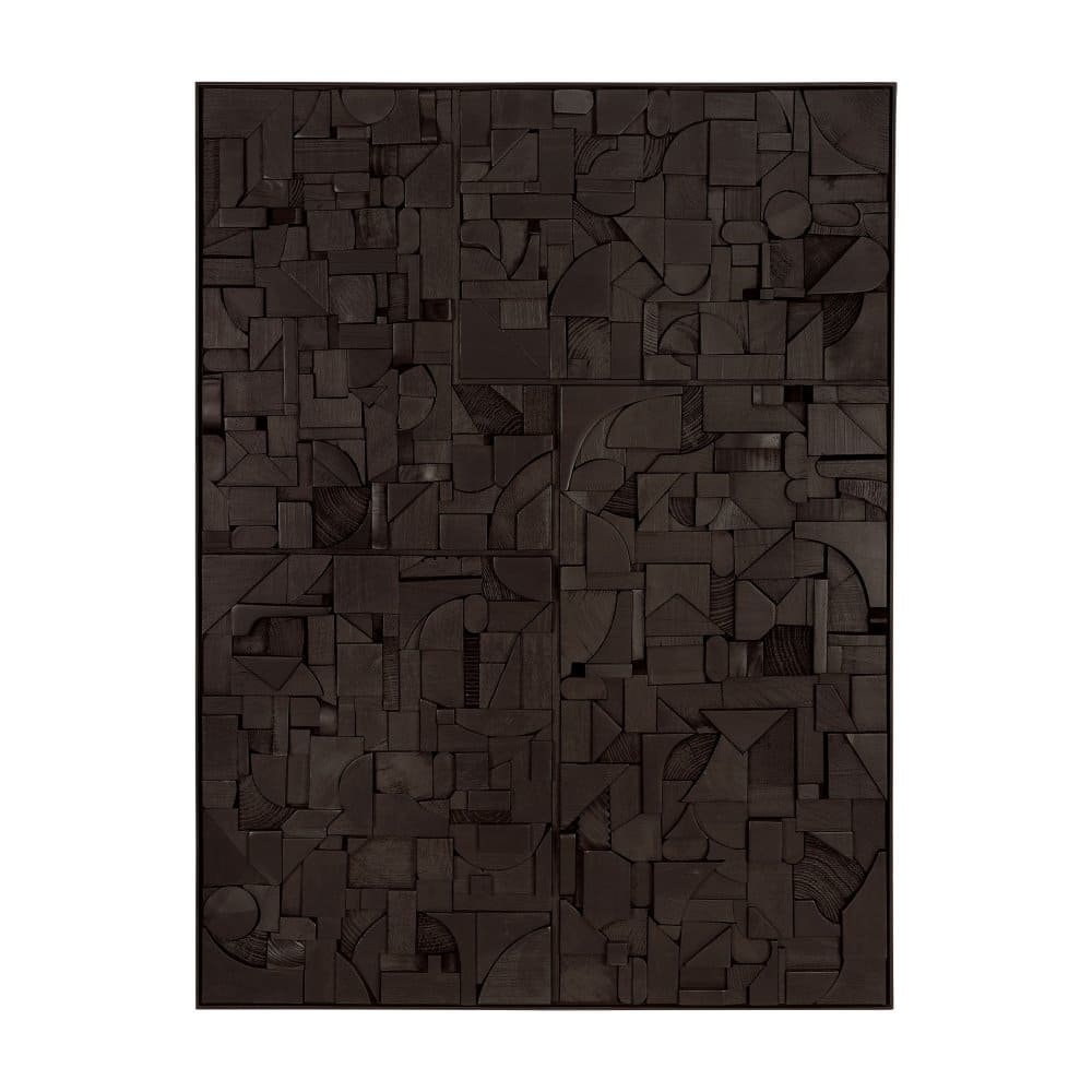 Bricks wall art Black