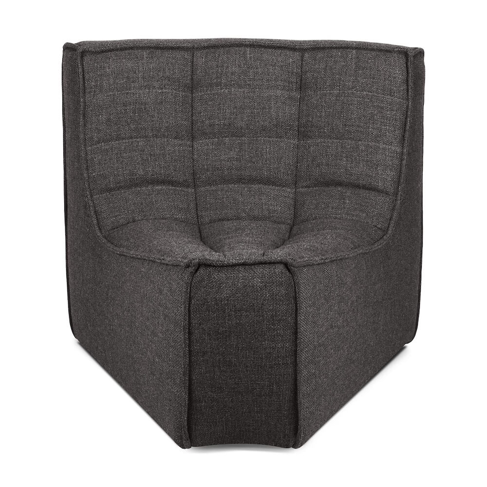 N701 sofa round corner 45° Dark Grey