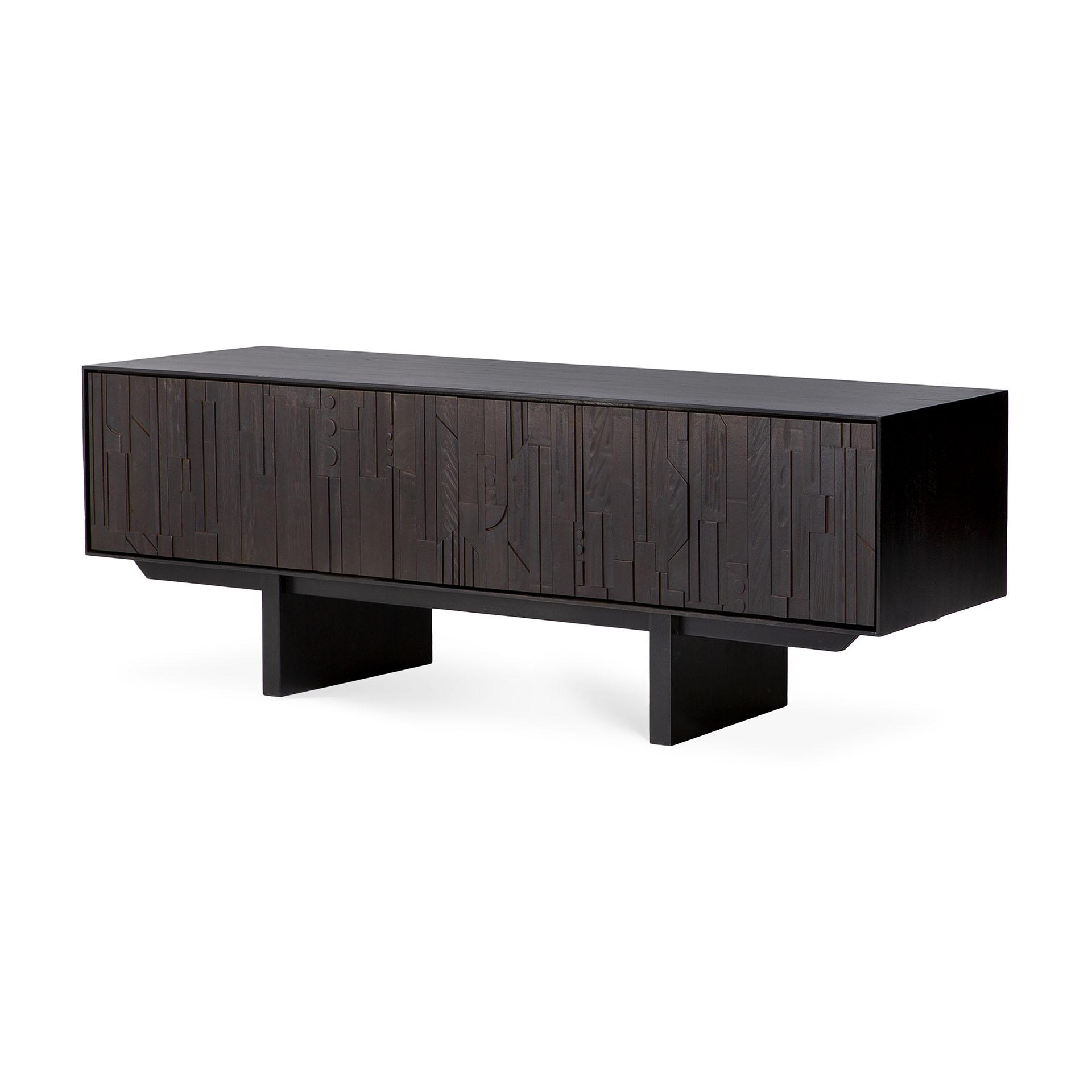 Teak Mosaic TV Cupboard - Image 4
