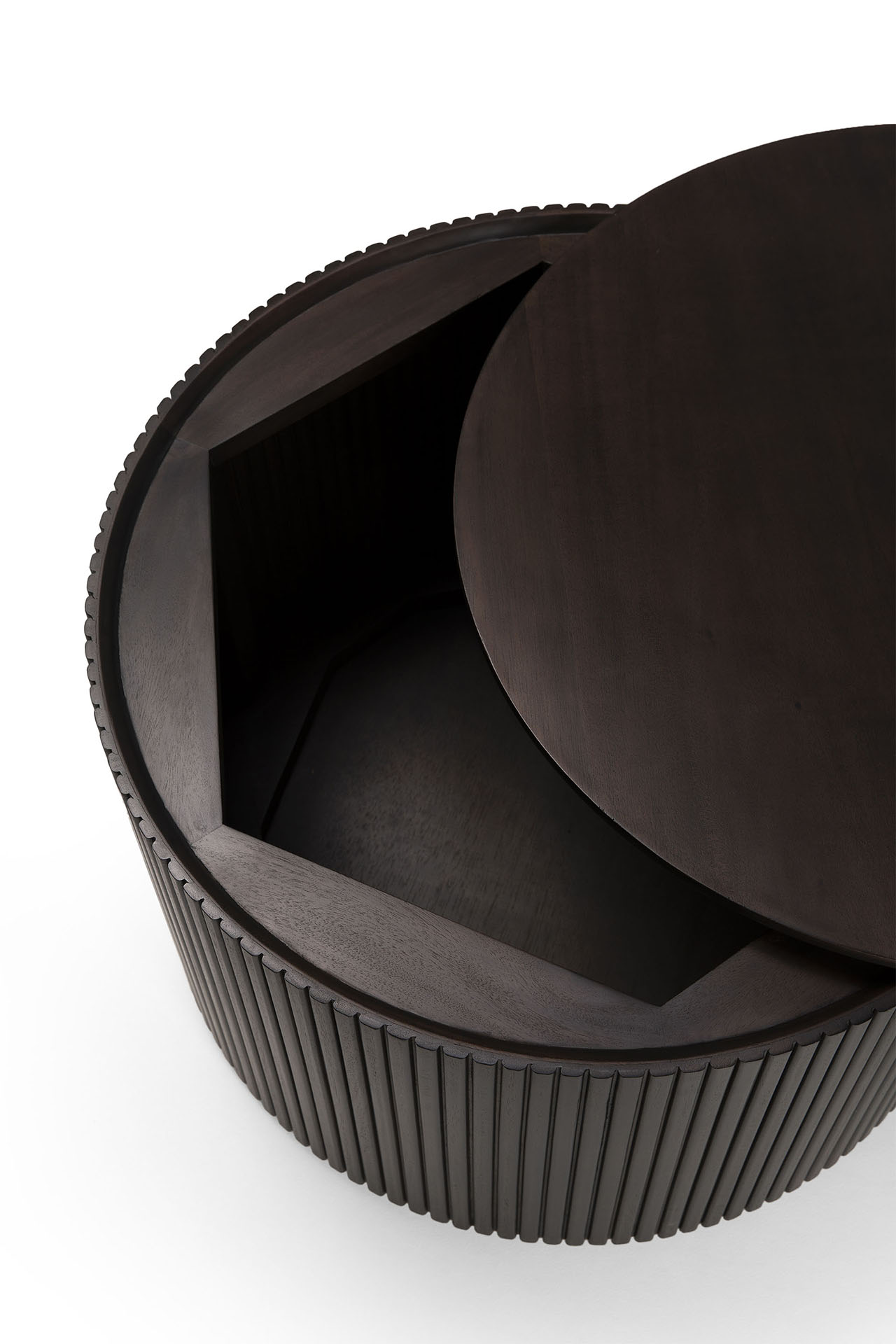 Mahogany Roller Max Round Side Table - Image 3