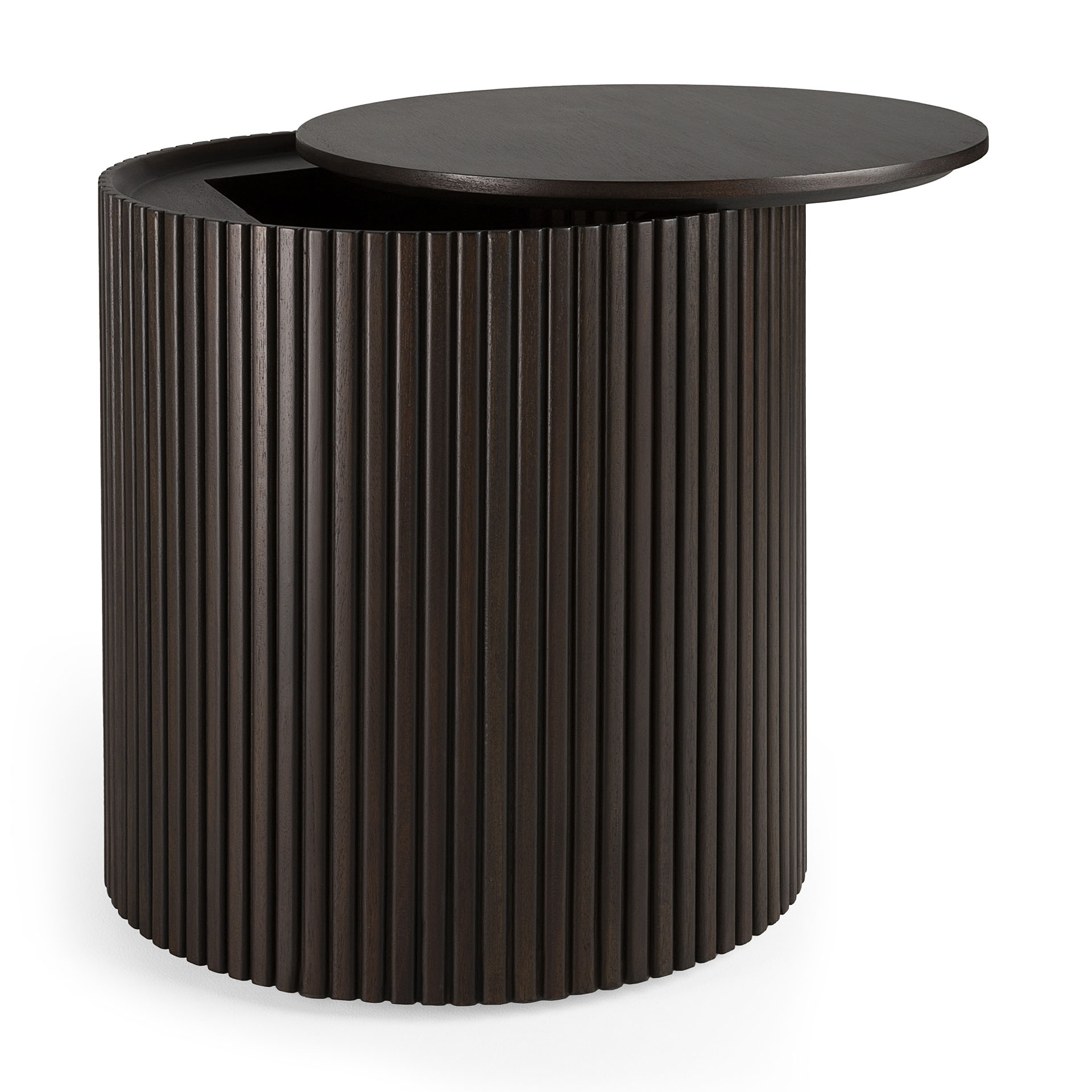 Mahogany Roller Max Round Side Table - Image 2