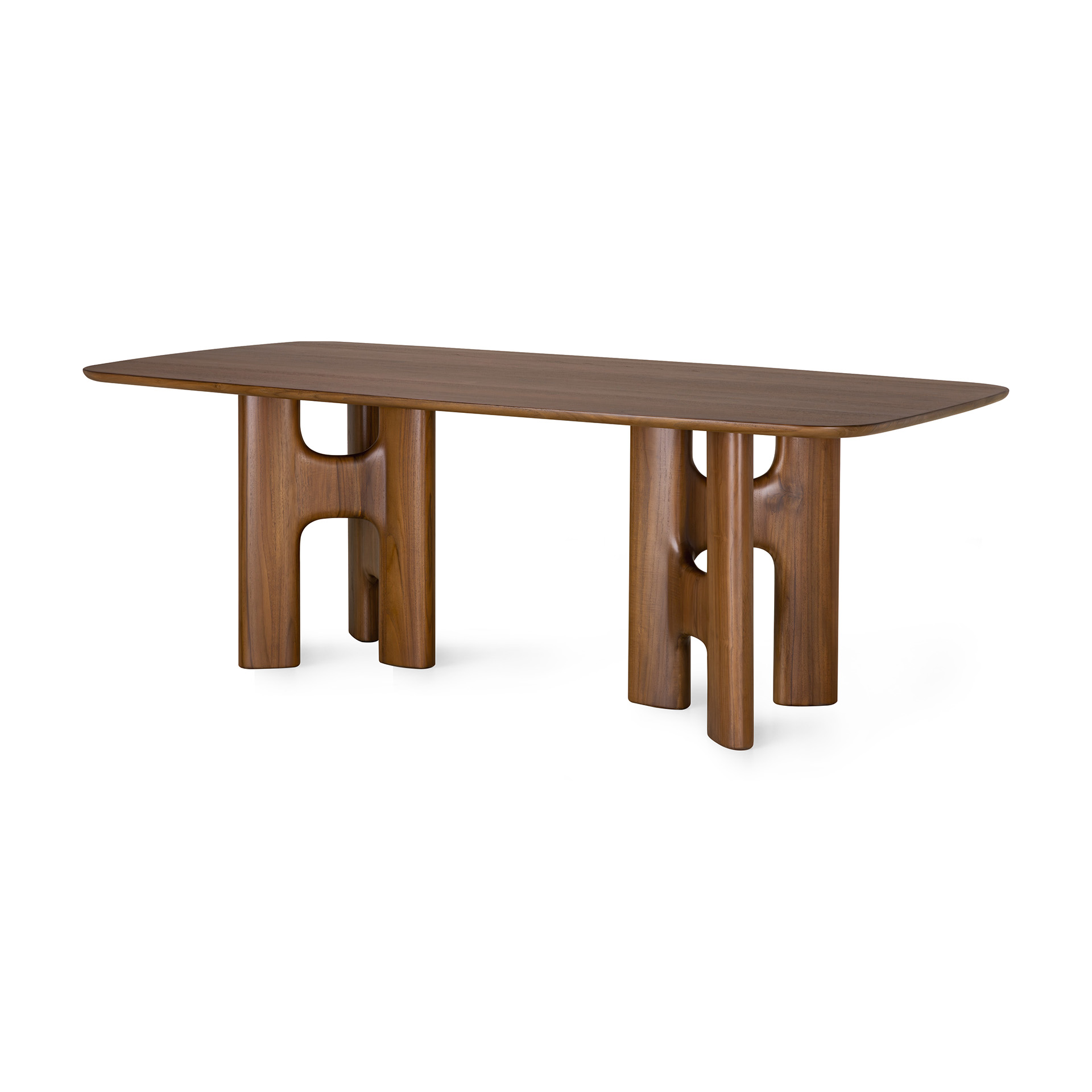 Teak Flow dining table wild brown - Image 2